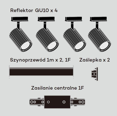 Llambë tavanore Tokio White Light Prestige, 4xGU10, 40W, e bardhë