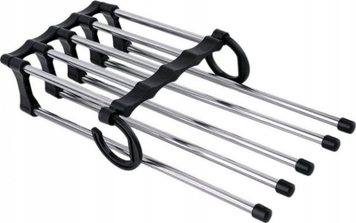 Organizues varëse pantallonash Q52A, 5 nivele, çelik inox, gri