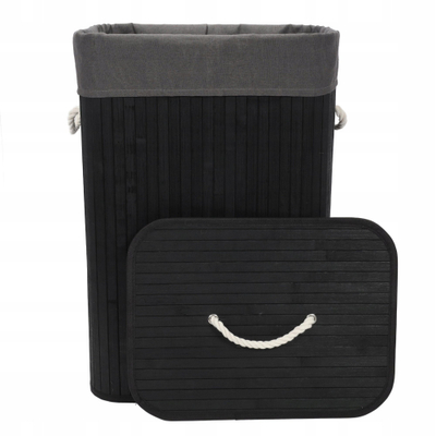 Shportë rrobash Wenko Black Bamboo, 80L, e zezë
