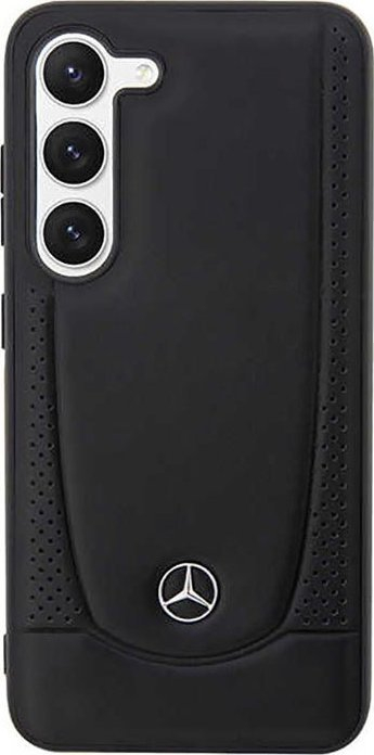 Mbrojtëse telefoni Mercedes Leather Urban Line, për Samsung Galaxy S23, lëkurë origjinale, e zezë