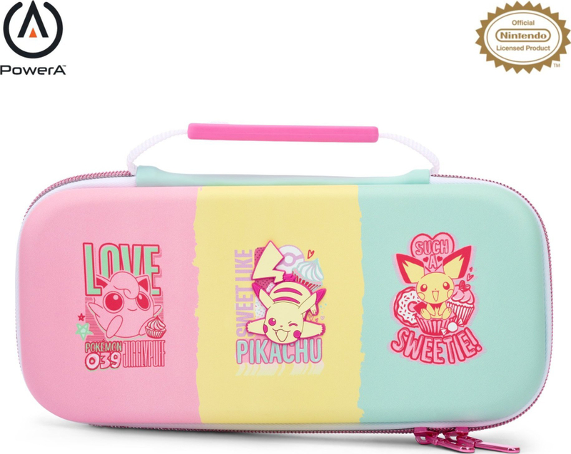 Çantë mbrojtëse PowerA Nintendo Switch Pokemon Sweet Friends, me dorezë, me xhep për aksesorë, shumëngjyrëshe