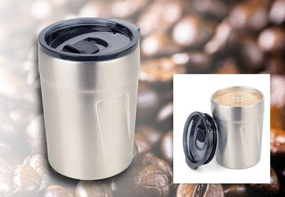 Filxhan termik Troika Espresso, 160ml, inox me dy shtresa, me kapak