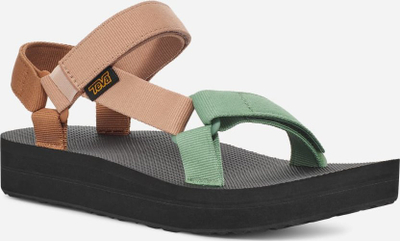 Sandale gocash Teva Midform Universal, platformë mes, rripa prej tekstili, ngjyra Bounce Black Lion