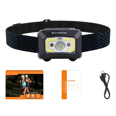 Elektrik koke SupFire X30, LED CREE COB, rikarikues, i zi
