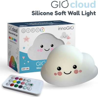 Dritë nate muri InnoGIO GIOcloud, silikon i butë, me telekomandë, e bardhë