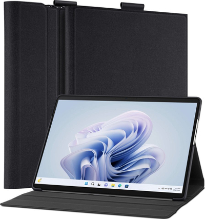 Këllëf tablet Spigen Stand Folio për Microsoft Surface Pro 9/8, me qëndrim, ngjyrë e zezë