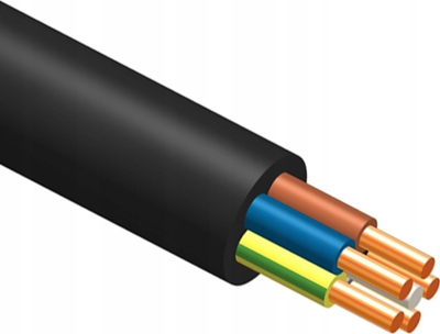 Kabllo tokëzimi YKY 5x4, 0.6/1kV, bakër, e zezë