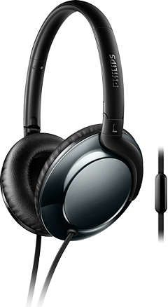 Kufje kokëmbajtëse Philips SHL4805, me kabllo 1.2 m, 3.5 mm, të zeza