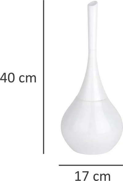 Set furçe tualeti Wenko Flask, qeramike, e bardhë