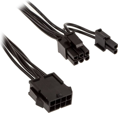 Kabllo adapter Kolink PCIe 8-pin në ATX EPS 8-pin, 0.35m, e zezë