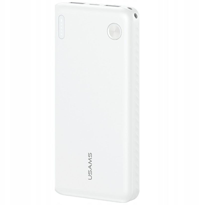 Powerbank USAMS PB83, 10000mAh, 2xUSB USB C, i bardhë