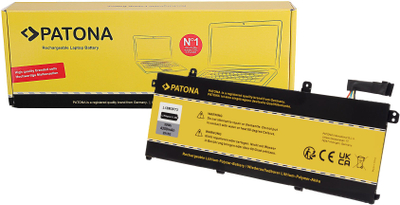 Bateri laptopi PATONA për Lenovo ThinkPad P43S T490, 4350mAh, Li-Pol, e zezë