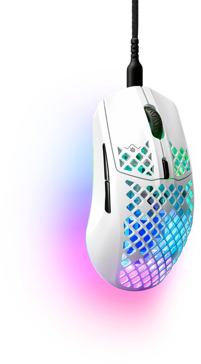 Maus SteelSeries Aerox 3 Snow, i bardhë
