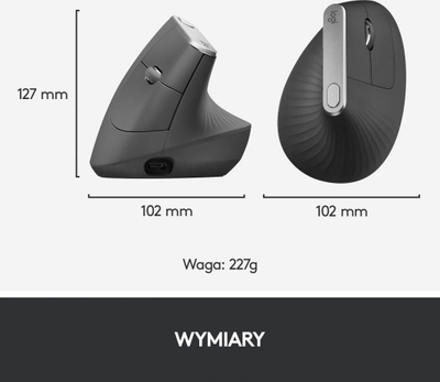 Maus Logitech MX Vertical (910-005448), i zi