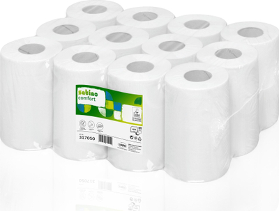 Letër tharëse për duar Satino Comfort, 20x35cm, 1-shtreshe, e bardhë