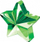 Peshë tullumbacesh Green Star, dekorative, jeshile