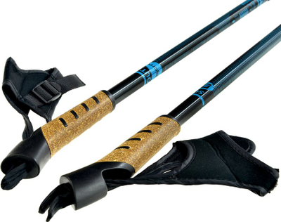 Shkopinj trekking Bjorn Nordic Walking, alumin, 110-135cm, zi me blu