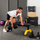 Set shtange dhe hantele HMS SGR40 PRO, peshë që e çon vetë 43.5 kg, 2 në 1, i zi me të kuqe