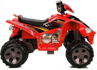 Makinë elektrike për kalamaj Lean Cars Quad, me bateri, me rrota të mëdhaja, e kuqe
