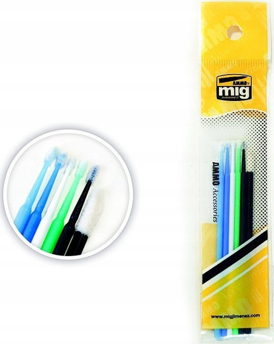 Set furçash modelimi Mig Ammo Sniperbrush Collection, 7 pjesë