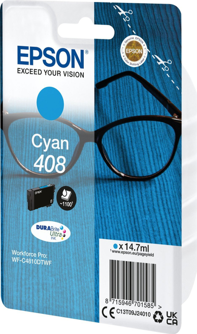 Patronë boje Epson 408 T09J24010, DURABrite Ultra, cian