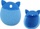 Mbulesë silikoni LEAN Toys për Tamagotchi, dizajn kotele, blu