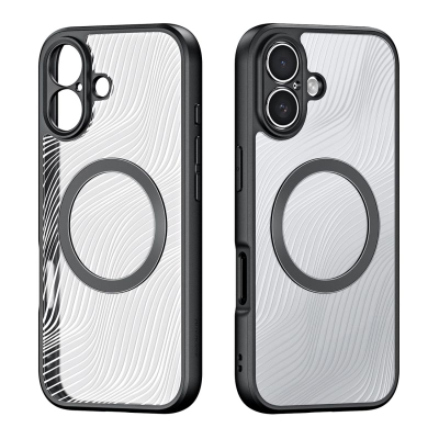 Mbrojtëse telefoni Dux Ducis Aimo Mag për iPhone 17, unazë magnetike, rrotull MagSafe, e zezë