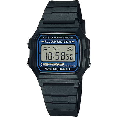 Orë dore Casio F105W-1A, e zezë