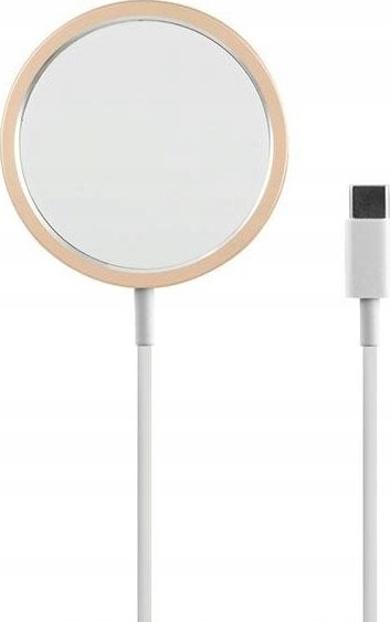 Karikues induktiv Guess GUCBMSLRD, 15W MagSafe, USB C, ngjyrë ari