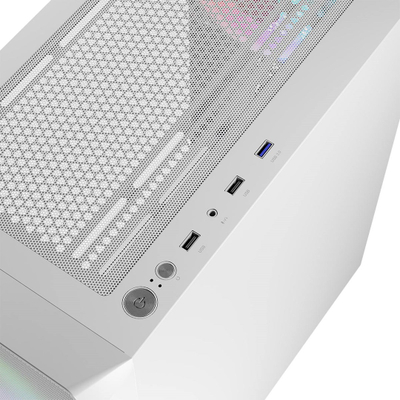 Kutia kompjuterike Logic Concept Portos ARGB, MIDI Tower, xham i temperuar, e bardhë