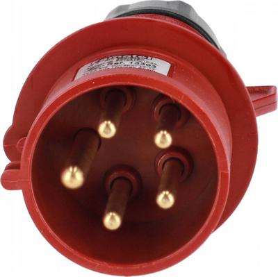 Prizë portative industriale Famatel 13303, 32A 5P, IP44 400V, e kuqe