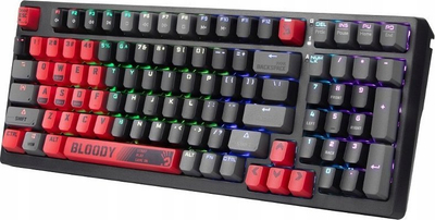 Tastierë mekanike A4Tech Bloody S98 Sport, RGB, me kabllo USB, e zezë me të kuqe