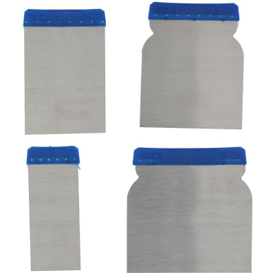 Set shpatullash Kinzo, 4 copë, metal, me dorezë blu