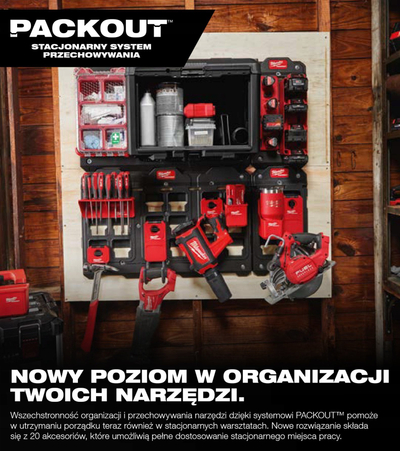 Varëse çeliku Milwaukee Packout Steel Hook, për mur, e kuqe