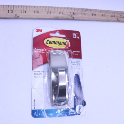 Varëse metalike për banjo 3M Command, e madhe, 2.2 kg, nikel satinë