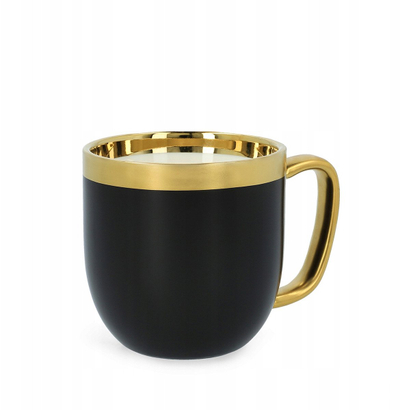 Filxhan me lugë Homla SINNES, porcelan 280 ml, mat, i zi