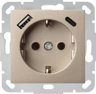 Prizë murale Liregus SOCKET IUK-3-01 E/CH 3, 4A, e bardhë