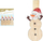 Kapëse dekorative MFP Snowman, set 4 copë, 7cm, shumëngjyrëshe