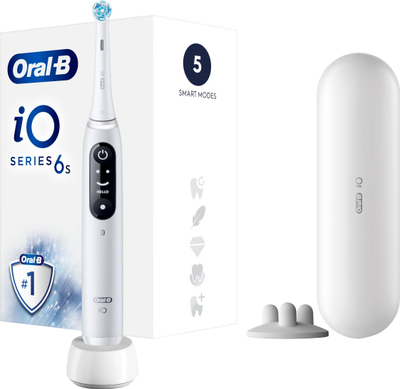 Furçë dhëmbësh elektrike Oral-B iO Series 6, 5 moda pastrimi, ekran OLED, e bardhë