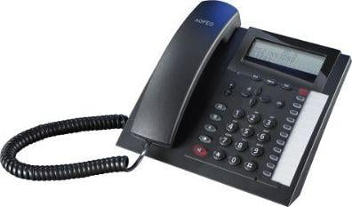 Telefoni analog AGFEO T 18, me altoparlant, agjendë 99 kontakte, i zi