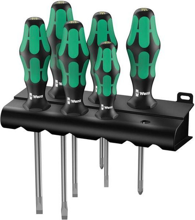 Set kaçavidash Wera Screwdriver Set 05105656001, 6 pjesë, me mbajtëse, shumëngjyrësh