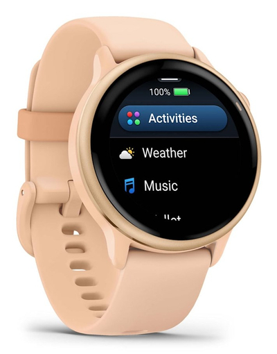 Ora inteligjente Garmin Vivoactive 6, ekran AMOLED, GPS, ngjyrë rozë e çelët