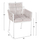 Karrige Martin prej alumini 56x56x80Hcm (HM5564.11), bardhë