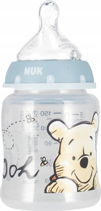 Biberon NUK First Choice Winnie the Pooh, tregues temperature, 150 ml, i bardhë