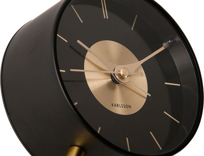 Orë me zile Karlsson Gold Disc, metal, ngjyrë ari
