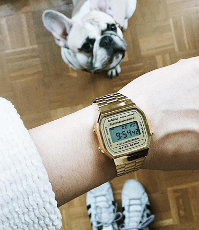 Orë digjitale Casio Collection A168WG-9EF, e artë