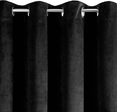 Perde kadife me unaza Pierre Cardin MyBestHome, 140x250 cm, e zezë