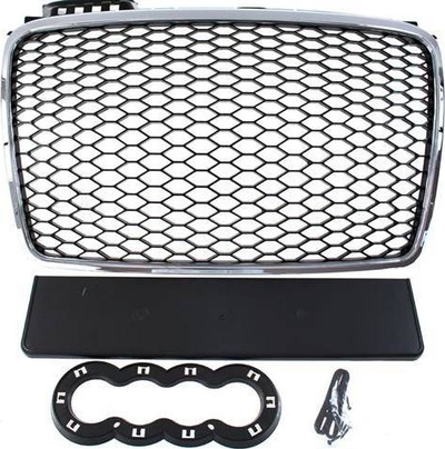 Grillë përpara MTuning Audi A4 B7 RS Style, krom-zi
