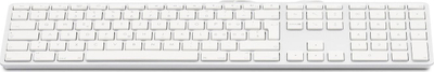 Tastierë LMP KB-1243, USB, me numpad, e bardhë