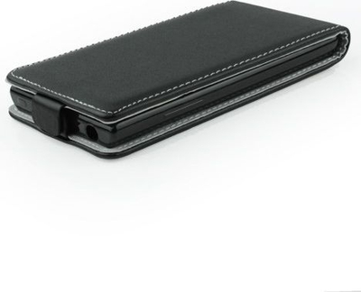 Кабла за телефон Slim Flexi за Huawei Mate 10 Lite, вертикална навлака, магнетно затворање, црна